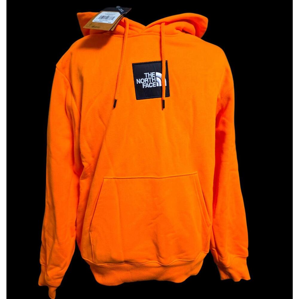 Men's Heavyweight Box Pullover Cone Orange "The North Face" Hoodie Size Medium